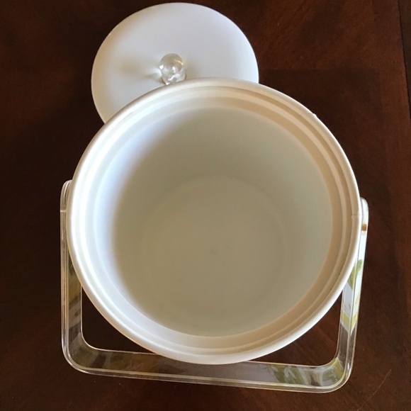Retro MCM Stotter Lemon Ice Bucket with Lucite Handle & Knob - Picture 4 of 5